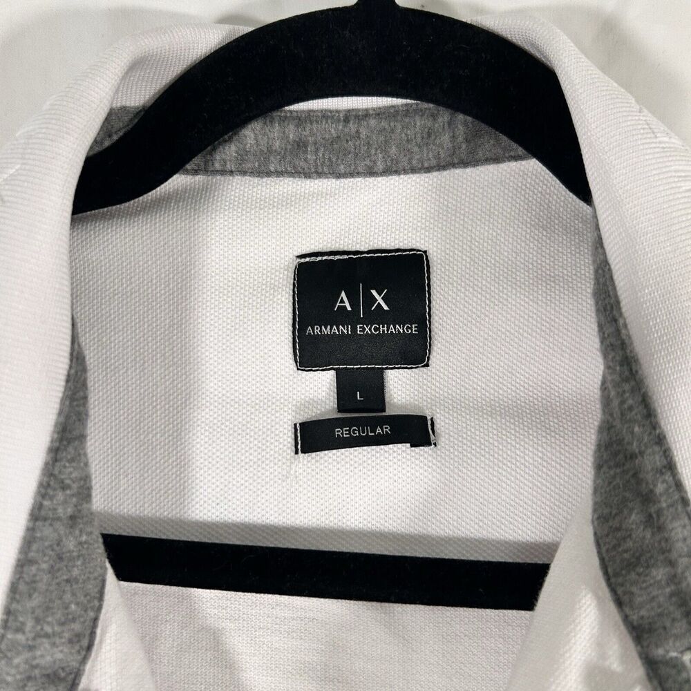 Armani Exchange Shirt Men's Large White Long Sleeve Button Up Regular Cotton - Picture 4 of 12